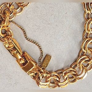 Vintage Monet Bracelet, Goldtone EUC